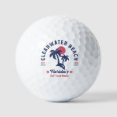 Balles De Golf Clearwater Beach Floride Palm Tree Souvenirs (Recto)