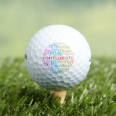 Balles De Golf Cloud de mot communautaire LGBTQ+ SlipperyJoe (T-shirt Insitu)