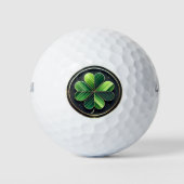 Balles De Golf Clover vert Shamrock de la Saint-Patrick (Devant)