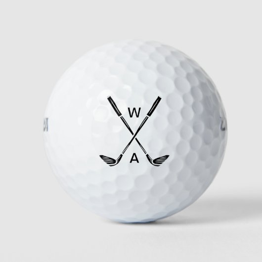 Balles De Golf Club de golf simple et moderne Monogramme (Devant)