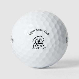 Balles De Golf Club des Amoureux de Café' Chien Enjoué Amateur d'