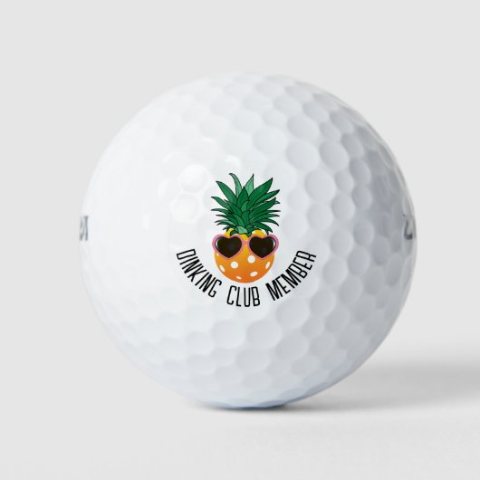 Balles De Golf Club Dinking personnalisable, ananas Pickleball (Devant)