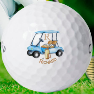 Balles De Golf Clubs de panier personnalisés Monogramme Nom Boule