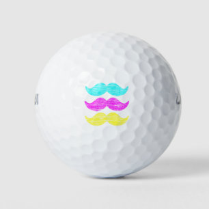 Balles De Golf CMY Mustaches (style presse-lettres)