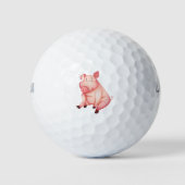 Balles De Golf Cochon rose (Devant)