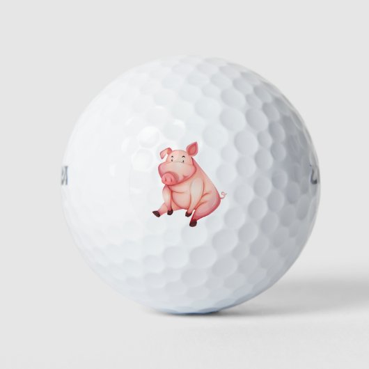 Balles De Golf Cochon rose (Devant)