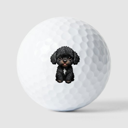 Balles De Golf Cockapoo noir (Recto)