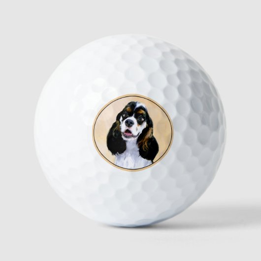 Balles De Golf Cocker Spaniel (Parti) Peinture - Art Chien origin (Recto)