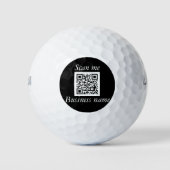 Balles De Golf Code QR Logo professionnel Noir professionnel (Devant)