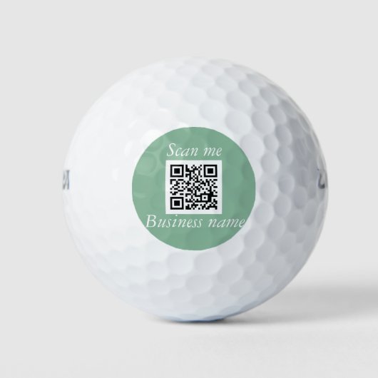 Balles De Golf Code QR Logo Professionnel Sage Green (Devant)
