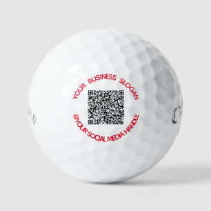 Balles De Golf Code QR personnalisé et timbres texte Balls de gol