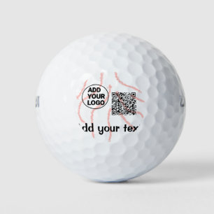 Balles De Golf Code QR simple minimaliste ajouter un logo nom du