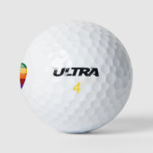 Balles De Golf Coeur arc-en-ciel (Logo)