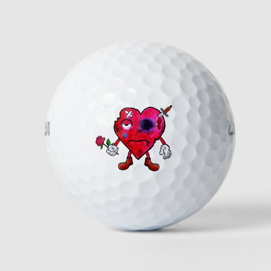 Balles De Golf Cœur brisé (Devant)