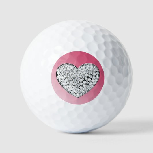 Balles De Golf Coeur diamant (Recto)