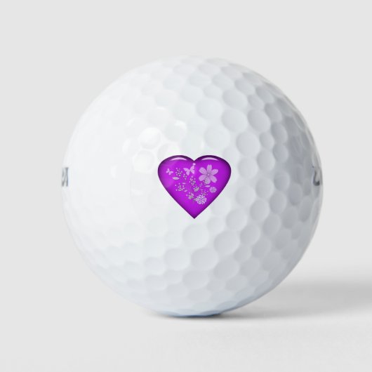 Balles De Golf Coeur floral (Devant)
