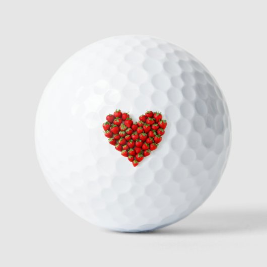 Balles De Golf Coeur fraise (Recto)