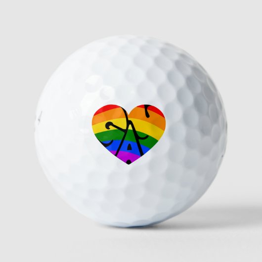 Balles De Golf Coeur gay (Devant)