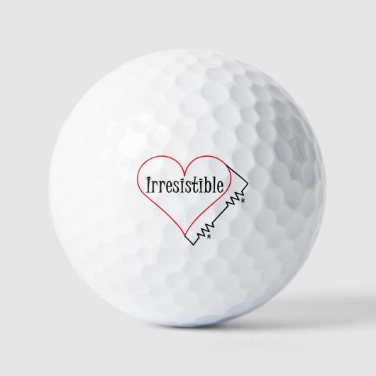 Balles De Golf Coeur irrésistible (Recto)