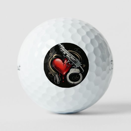 Balles De Golf "Coeur menotté" (Recto)
