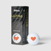 Balles De Golf Coeur orange (Emballage)