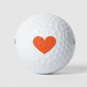 Balles De Golf Coeur orange
