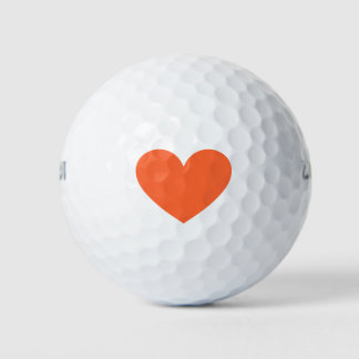 Balles De Golf Coeur orange