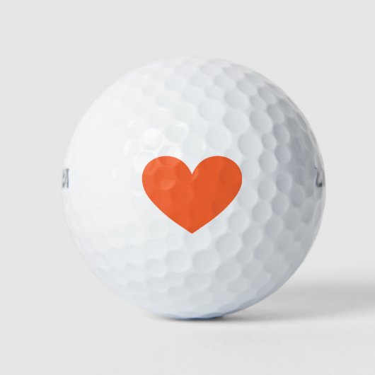 Balles De Golf Coeur orange (Devant)