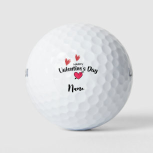 Balles De Golf Coeur rouge avec amour pour la Saint Valentin pour