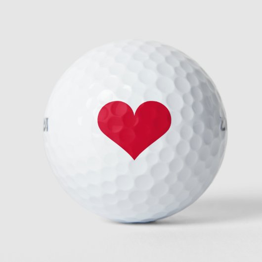 Balles De Golf Coeur Valentines Jour Amour Coeur (Devant)