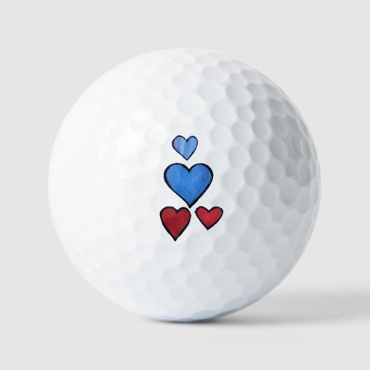 Balles De Golf Cœurs (Recto)