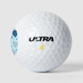 Balles De Golf Coeurs bleu et violet (Logo)