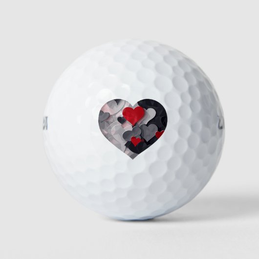 Balles De Golf Coeurs enchantés (Devant)