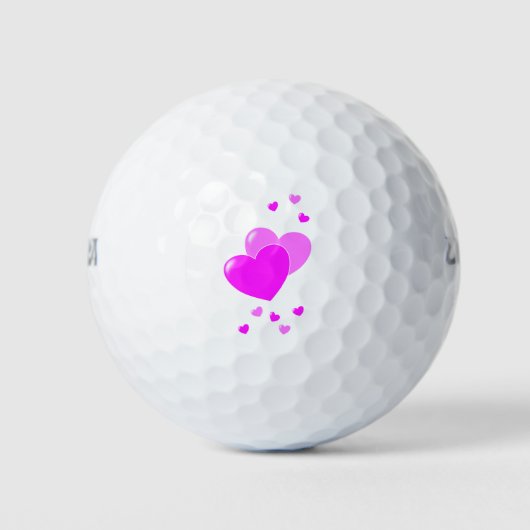Balles De Golf Coeurs roses Fille (Devant)