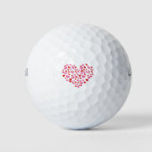 Balles De Golf Coeurs Rouge Et Rose (Devant)