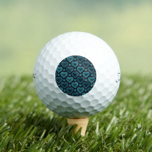 Balles De Golf Coeurs turquoises (T-shirt Insitu)