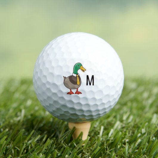 Balles De Golf Col de canard colvert Monogramme Initiale (T-shirt Insitu)