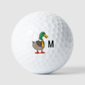 Balles De Golf Col de canard colvert Monogramme Initiale (Recto)