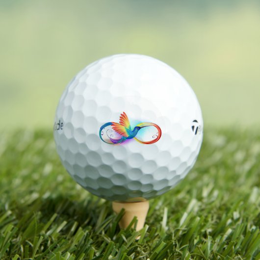 Balles De Golf Colibri arc-en-ciel avec symbole Infinity (T-shirt Insitu)