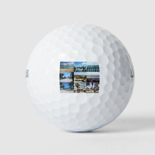 Balles De Golf Collage de Miami - 50 nuances de bleu (Devant)