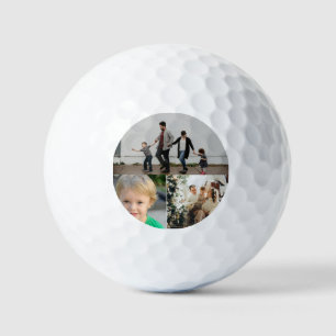 Balles De Golf Collage personnalisé de 3 photos