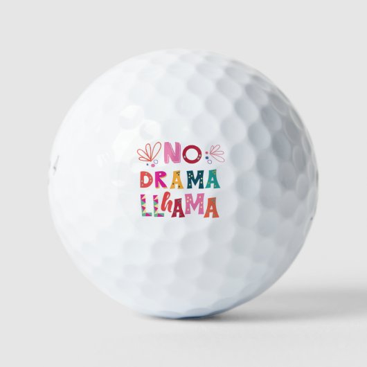 Balles De Golf Colorful no Drama Llama (Devant)