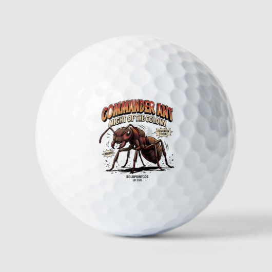 Balles De Golf Commandant Fourmi Puissance de la Colonie Graphiqu (Recto)