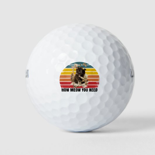 Balles De Golf comment vous avez besoin d'argent - chat gangsta (Devant)