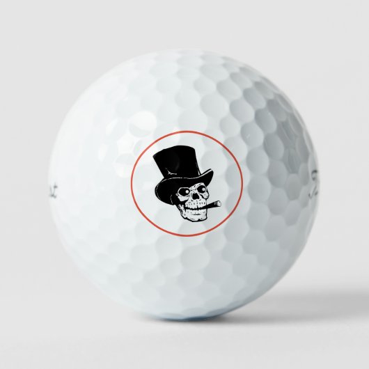 BALLES DE GOLF COMPLEXE DANS UN TOP HAT BALL DE GOLF PERSONNALISÉ (Recto)