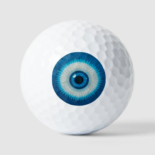 Balles De Golf Conception artistique d'oeil maléfique bleu (Recto)