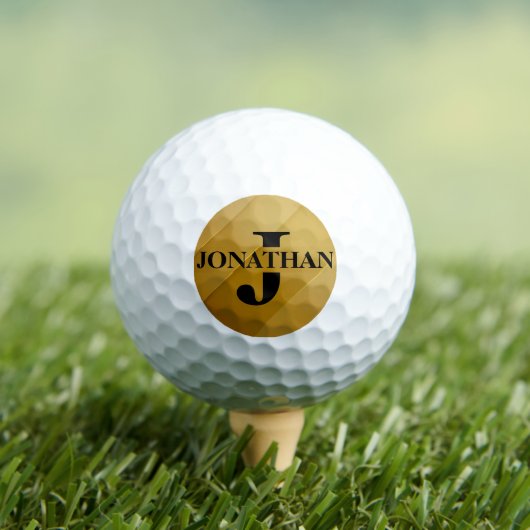 Balles De Golf Conception d'appréciation de nom initial de papa e (T-shirt Insitu)