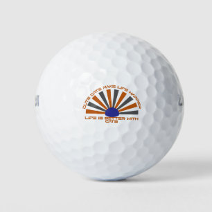 Balles De Golf Conception de citation de chats mignons qui rend l
