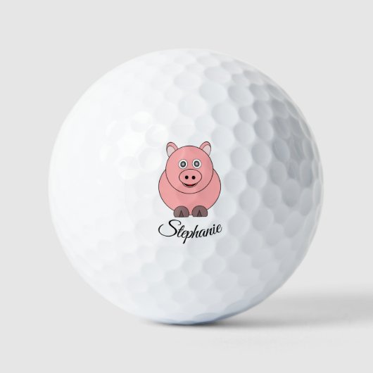 Balles De Golf Conception de cochon (Recto)