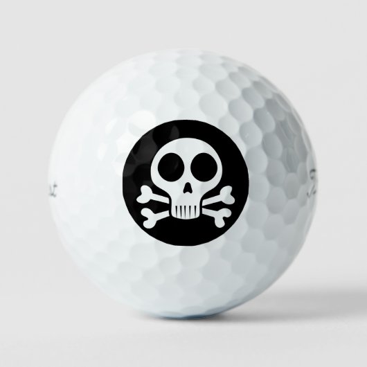 Balles De Golf Conception de crâne de pirate (Recto)